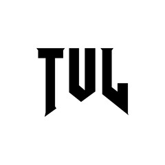 TUL letter logo design for technology company. TUL logo design black and white color combination. TUL logo, TUL vector, TUL design, TUL icon, TUL alphabet. TUL typography logo design.