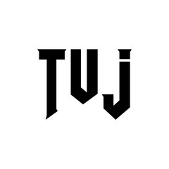 TUJ letter logo design for technology company. TUJ logo design black and white color combination. TUJ logo, TUJ vector, TUJ design, TUJ icon, TUJ alphabet. TUJ typography logo design.