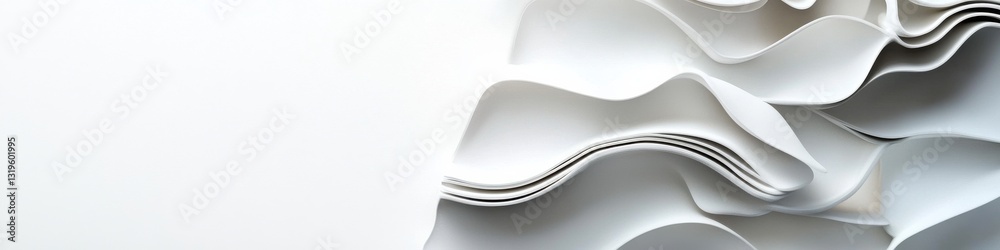 Poster a white background with a white wave pattern