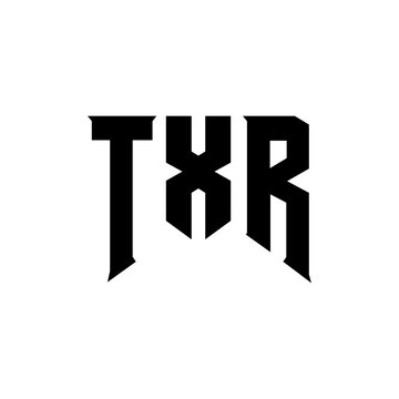 TXR letter logo design for technology company. TXR logo design black and white color combination. TXR logo, TXR vector, TXR design, TXR icon, TXR alphabet. TXR typography logo design.