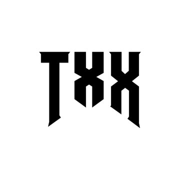 TXX letter logo design for technology company. TXX logo design black and white color combination. TXX logo, TXX vector, TXX design, TXX icon, TXX alphabet. TXX typography logo design.