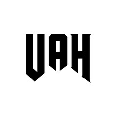 UAH letter logo design for technology company. UAH logo design black and white color combination. UAH logo, UAH vector, UAH design, UAH icon, UAH alphabet. UAH typography logo design.