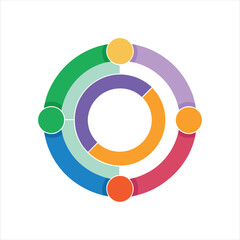  Abstract Circle Diagram Vector Icon Silhouette Design