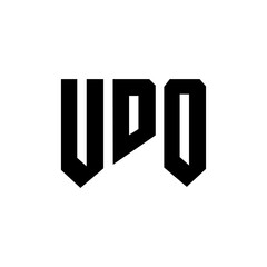 UDO letter logo design for technology company. UDO logo design black and white color combination. UDO logo, UDO vector, UDO design, UDO icon, UDO alphabet. UDO typography logo design.