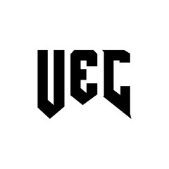 UEC letter logo design for technology company. UEC logo design black and white color combination. UEC logo, UEC vector, UEC design, UEC icon, UEC alphabet. UEC typography logo design.