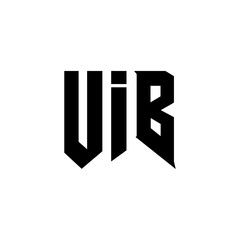 UIB letter logo design for technology company. UIB logo design black and white color combination. UIB logo, UIB vector, UIB design, UIB icon, UIB alphabet. UIB typography logo design.