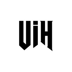 UIH letter logo design for technology company. UIH logo design black and white color combination. UIH logo, UIH vector, UIH design, UIH icon, UIH alphabet. UIH typography logo design.