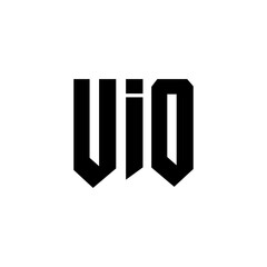 UIO letter logo design for technology company. UIO logo design black and white color combination. UIO logo, UIO vector, UIO design, UIO icon, UIO alphabet. UIO typography logo design.