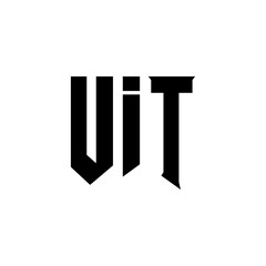 UIT letter logo design for technology company. UIT logo design black and white color combination. UIT logo, UIT vector, UIT design, UIT icon, UIT alphabet. UIT typography logo design.