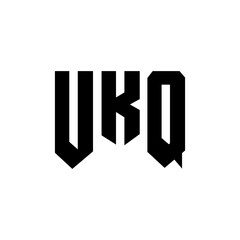 UKQ letter logo design for technology company. UKQ logo design black and white color combination. UKQ logo, UKQ vector, UKQ design, UKQ icon, UKQ alphabet. UKQ typography logo design.