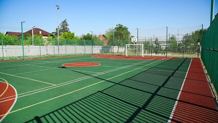Sports ground in courtyard of residential complex