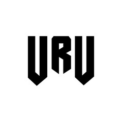 URU letter logo design for technology company. URU logo design black and white color combination. URU logo, URU vector, URU design, URU icon, URU alphabet. URU typography logo design.