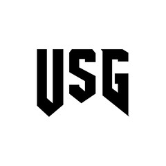 USG letter logo design for technology company. USG logo design black and white color combination. USG logo, USG vector, USG design, USG icon, USG alphabet. USG typography logo design.