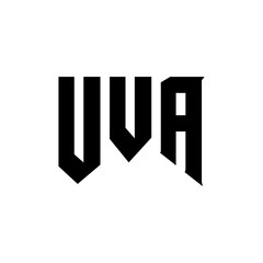 UVA letter logo design for technology company. UVA logo design black and white color combination. UVA logo, UVA vector, UVA design, UVA icon, UVA alphabet. UVA typography logo design.