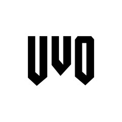 UVO letter logo design for technology company. UVO logo design black and white color combination. UVO logo, UVO vector, UVO design, UVO icon, UVO alphabet. UVO typography logo design.