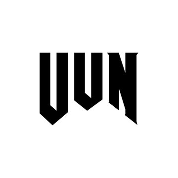 UUN letter logo design for technology company. UUN logo design black and white color combination. UUN logo, UUN vector, UUN design, UUN icon, UUN alphabet. UUN typography logo design.