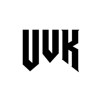 UVK letter logo design for technology company. UVK logo design black and white color combination. UVK logo, UVK vector, UVK design, UVK icon, UVK alphabet. UVK typography logo design.