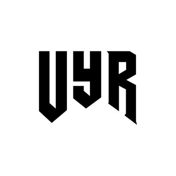 UYR letter logo design for technology company. UYR logo design black and white color combination. UYR logo, UYR vector, UYR design, UYR icon, UYR alphabet. UYR typography logo design.