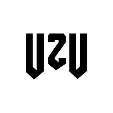 UZU letter logo design for technology company. UZU logo design black and white color combination. UZU logo, UZU vector, UZU design, UZU icon, UZU alphabet. UZU typography logo design.