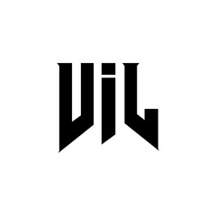 VIL letter logo design for technology company. VIL logo design black and white color combination. VIL logo, VIL vector, VIL design, VIL icon, VIL alphabet. VIL typography logo design.