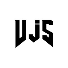 VJS letter logo design for technology company. VJS logo design black and white color combination. VJS logo, VJS vector, VJS design, VJS icon, VJS alphabet. VJS typography logo design.