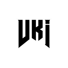 VKI letter logo design for technology company. VKI logo design black and white color combination. VKI logo, VKI vector, VKI design, VKI icon, VKI alphabet. VKI typography logo design.