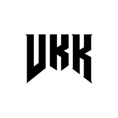 VKK letter logo design for technology company. VKK logo design black and white color combination. VKK logo, VKK vector, VKK design, VKK icon, VKK alphabet. VKK typography logo design.