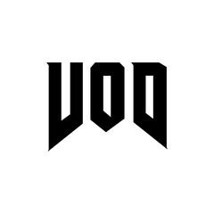 VOD letter logo design for technology company. VOD logo design black and white color combination. VOD logo, VOD vector, VOD design, VOD icon, VOD alphabet. VOD typography logo design.