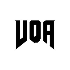 VQA letter logo design for technology company. VQA logo design black and white color combination. VQA logo, VQA vector, VQA design, VQA icon, VQA alphabet. VQA typography logo design.