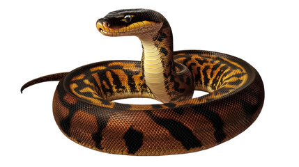 Fototapeta premium snake in front of white background