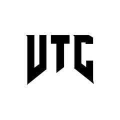 VTC letter logo design for technology company. VTC logo design black and white color combination. VTC logo, VTC vector, VTC design, VTC icon, VTC alphabet. VTC typography logo design.