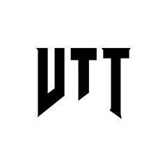 VTT letter logo design for technology company. VTT logo design black and white color combination. VTT logo, VTT vector, VTT design, VTT icon, VTT alphabet. VTT typography logo design.