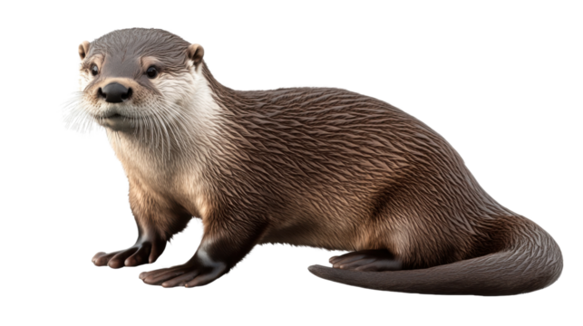 close up of a otter