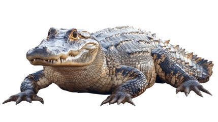 Naklejka premium crocodile isolated on white background