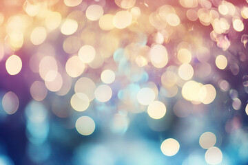 Obraz premium Colorful bokeh lights create a festive atmosphere during a nighttime celebration
