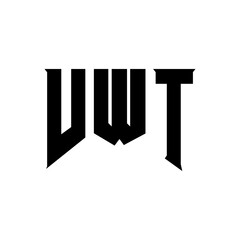 VWT letter logo design for technology company. VWT logo design black and white color combination. VWT logo, VWT vector, VWT design, VWT icon, VWT alphabet. VWT typography logo design.