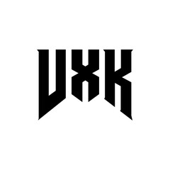 VXK letter logo design for technology company. VXK logo design black and white color combination. VXK logo, VXK vector, VXK design, VXK icon, VXK alphabet. VXK typography logo design.