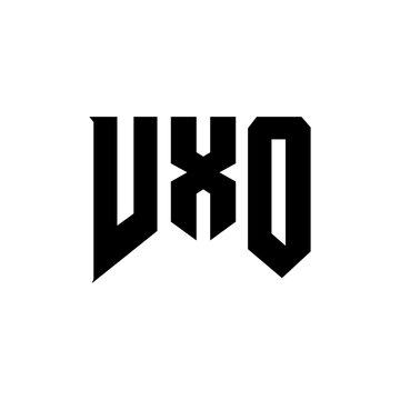 VXO letter logo design for technology company. VXO logo design black and white color combination. VXO logo, VXO vector, VXO design, VXO icon, VXO alphabet. VXO typography logo design.