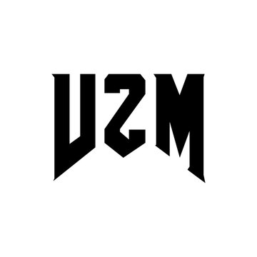 VZM letter logo design for technology company. VZM logo design black and white color combination. VZM logo, VZM vector, VZM design, VZM icon, VZM alphabet. VZM typography logo design.