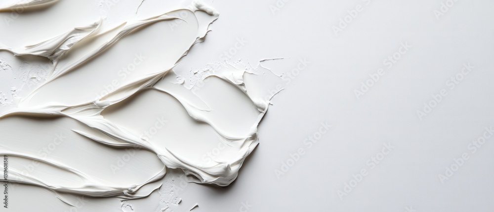 Poster a white background with white paint splatters on it