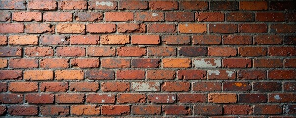 Obraz premium Grungy brick wall, weathered texture, distressed frame , photo, masonry