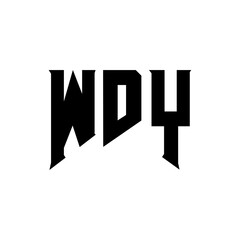 WDY letter logo design for technology company. WDY logo design black and white color combination. WDY logo, WDY vector, WDY design, WDY icon, WDY alphabet. WDY typography logo design.