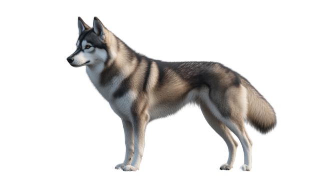 alaskan malamute dog isolated