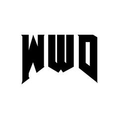 WWD letter logo design for technology company. WWD logo design black and white color combination. WWD logo, WWD vector, WWD design, WWD icon, WWD alphabet. WWD typography logo design.