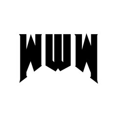 WWW letter logo design for technology company. WWW logo design black and white color combination. WWW logo, WWW vector, WWW design, WWW icon, WWW alphabet. WWW typography logo design.