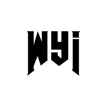 WYI letter logo design for technology company. WYI logo design black and white color combination. WYI logo, WYI vector, WYI design, WYI icon, WYI alphabet. WYI typography logo design.
