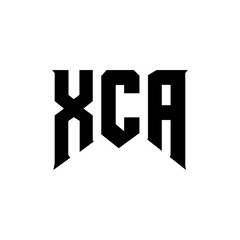 XCA letter logo design for technology company. XCA logo design black and white color combination. XCA logo, XCA vector, XCA design, XCA icon, XCA alphabet. XCA typography logo design.