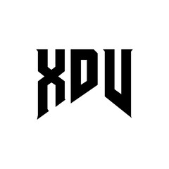 XDV letter logo design for technology company. XDV logo design black and white color combination. XDV logo, XDV vector, XDV design, XDV icon, XDV alphabet. XDV typography logo design.