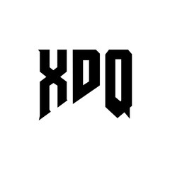XDQ letter logo design for technology company. XDQ logo design black and white color combination. XDQ logo, XDQ vector, XDQ design, XDQ icon, XDQ alphabet. XDQ typography logo design.