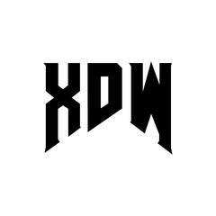 XDW letter logo design for technology company. XDW logo design black and white color combination. XDW logo, XDW vector, XDW design, XDW icon, XDW alphabet. XDW typography logo design.